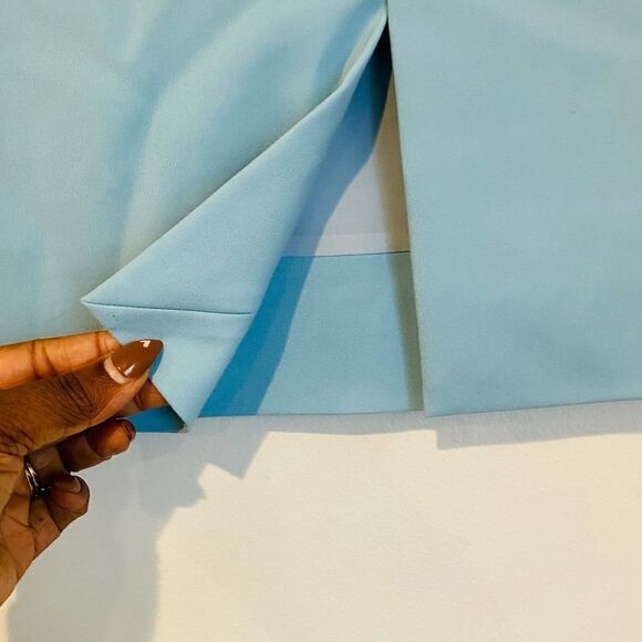 L'AGENCE BLUE SLIT-FRONT STRETCH PENCIL A-LINE CASUAL SKIRT SIZE 2 - Picture 7 of 10